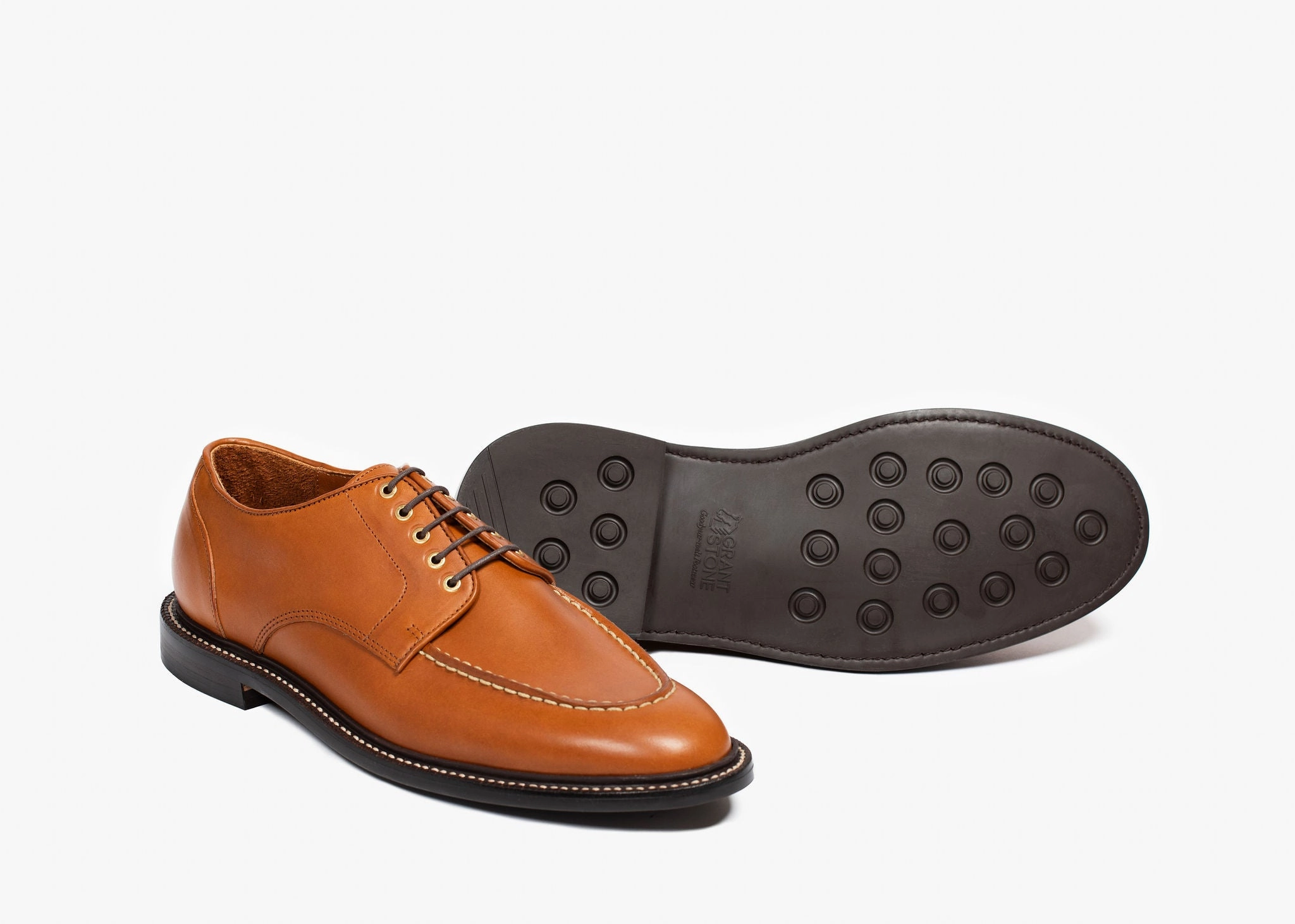 Moc Toe Derby Saddle Tan