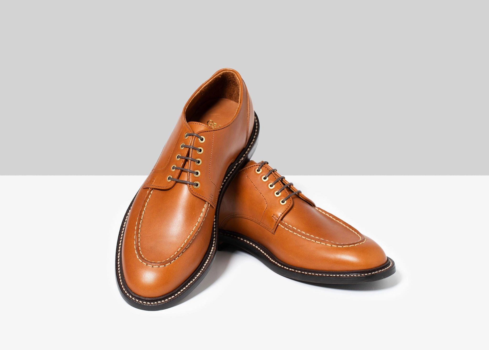 Moc Toe Derby Saddle Tan
