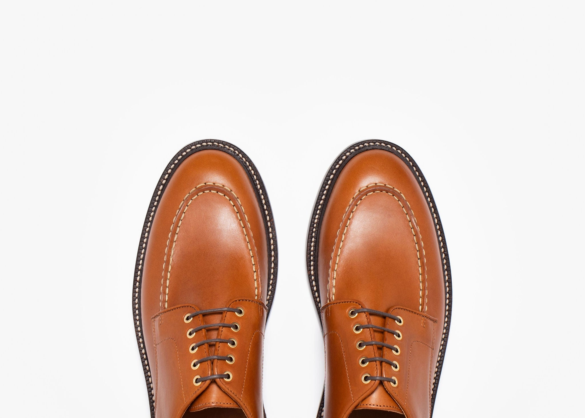 Moc Toe Derby Saddle Tan