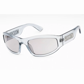 Moschino Men's Sunglasses - Grey Plastic Full Rim Rectangular Frame | MOS164/S 0KB7 IR