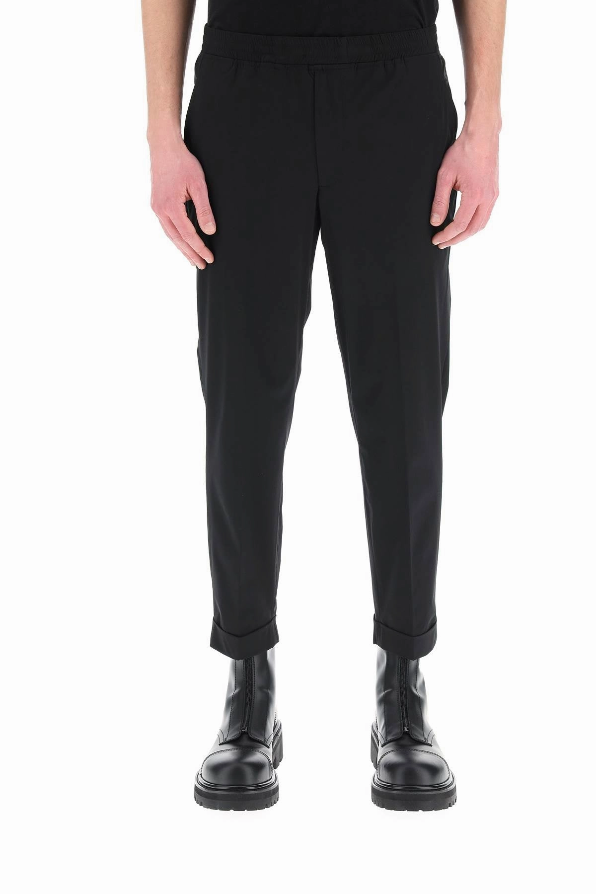 Neil Barrett Elasticated Waistband Cropped Tailored Pants