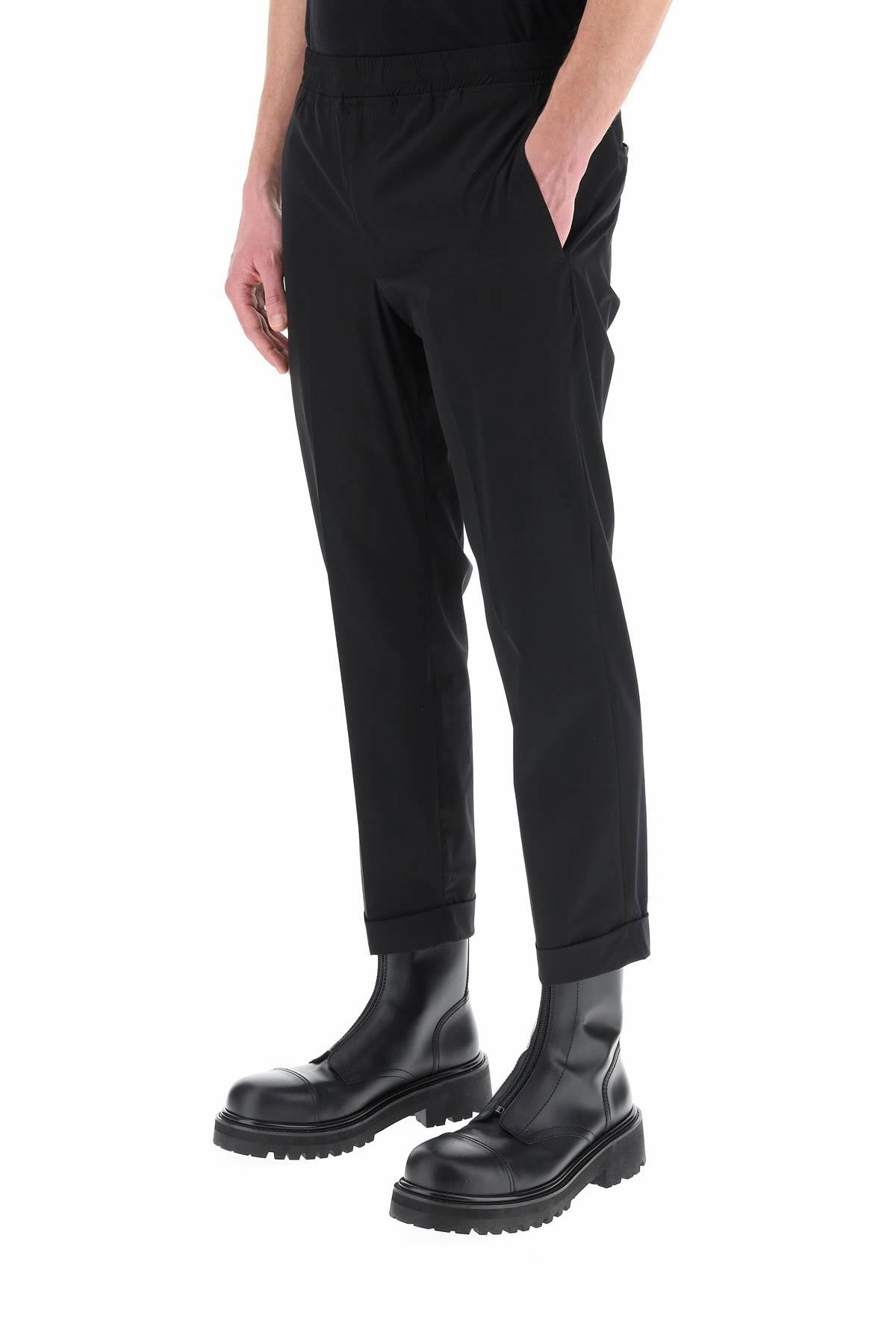 Neil Barrett Elasticated Waistband Cropped Tailored Pants