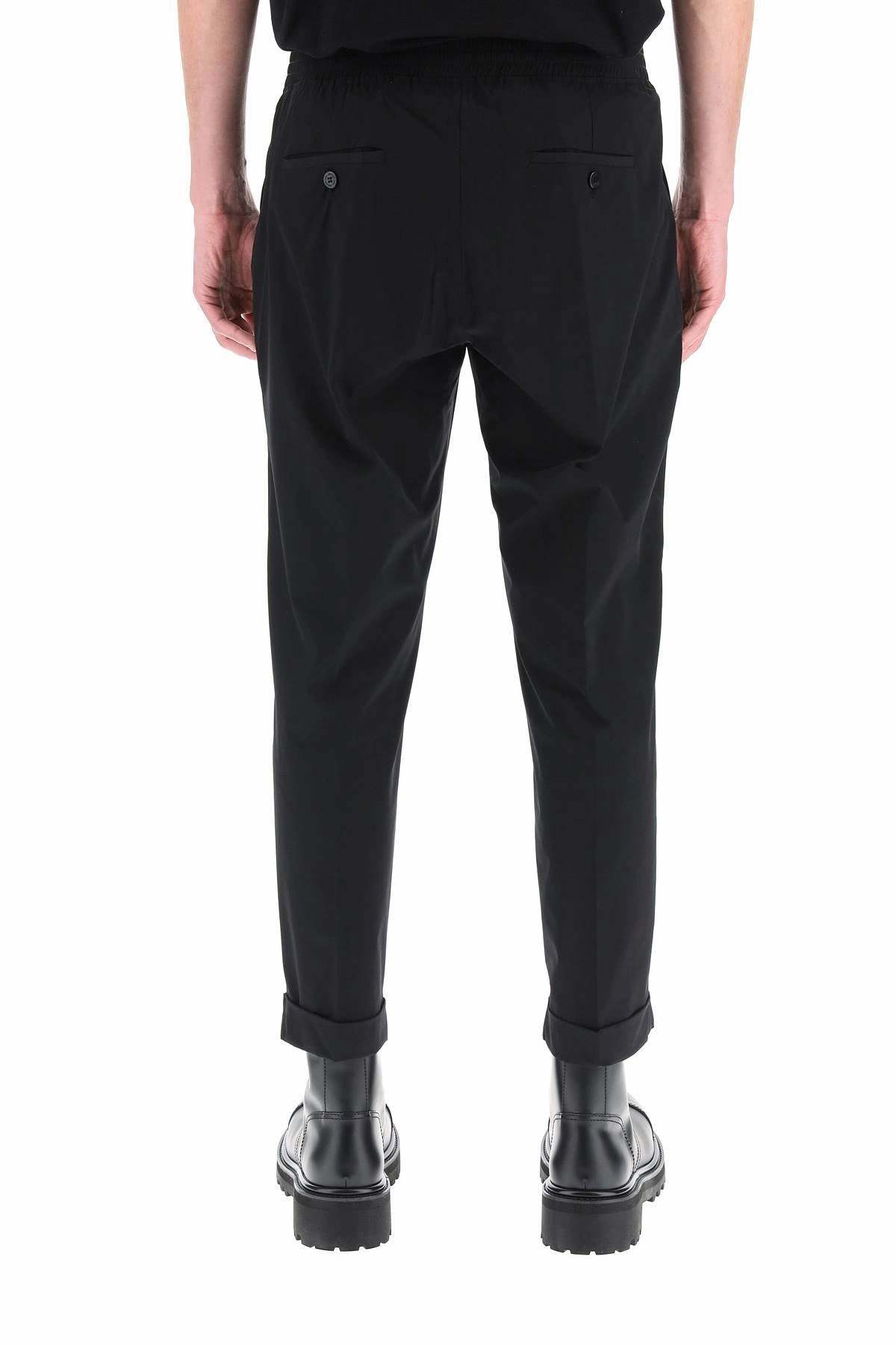 Neil Barrett Elasticated Waistband Cropped Tailored Pants