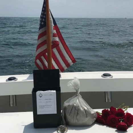 New York Ash Scattering at Sea Service