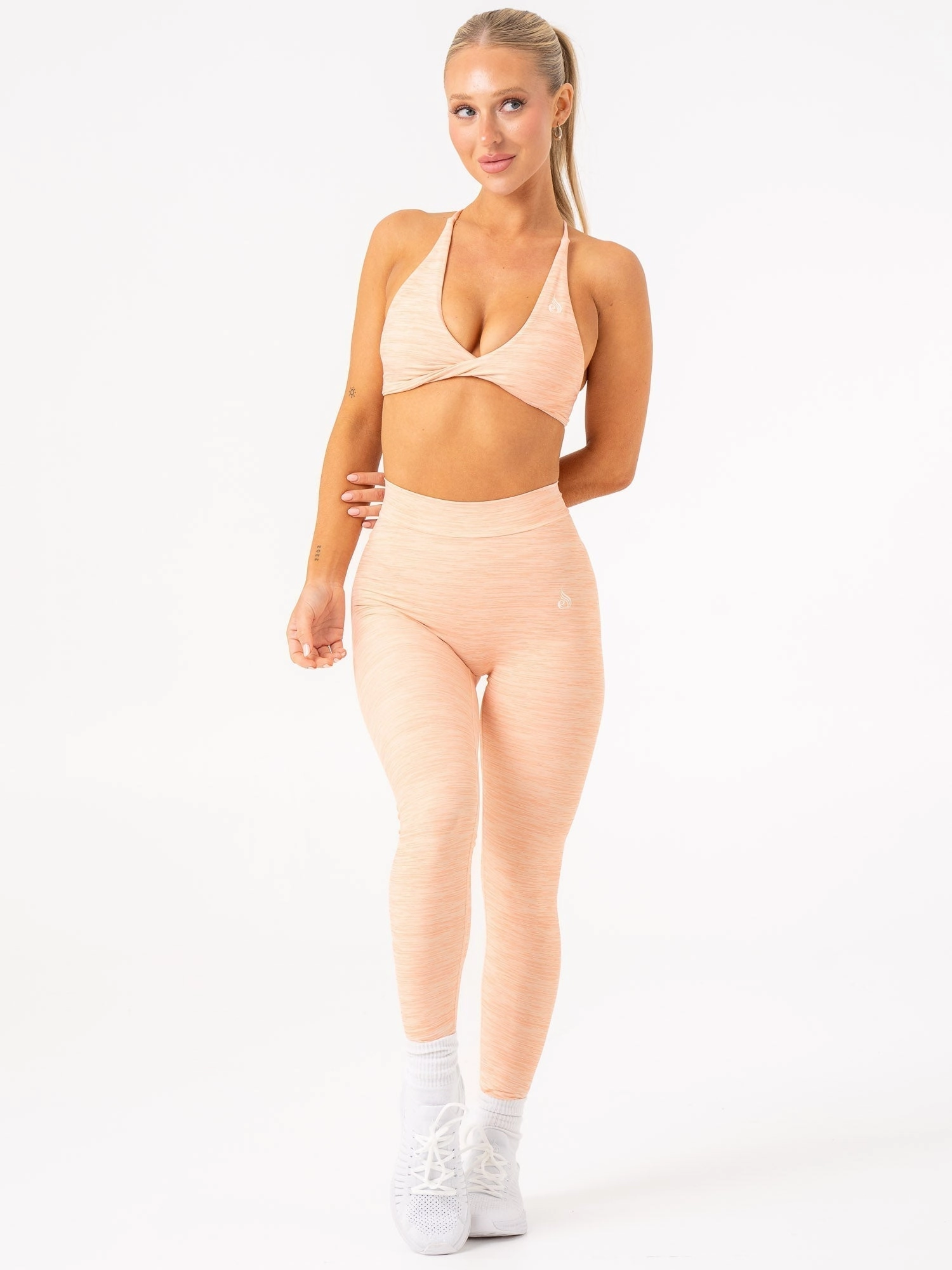 NKD Twist Sports Bra - Blush Marl
