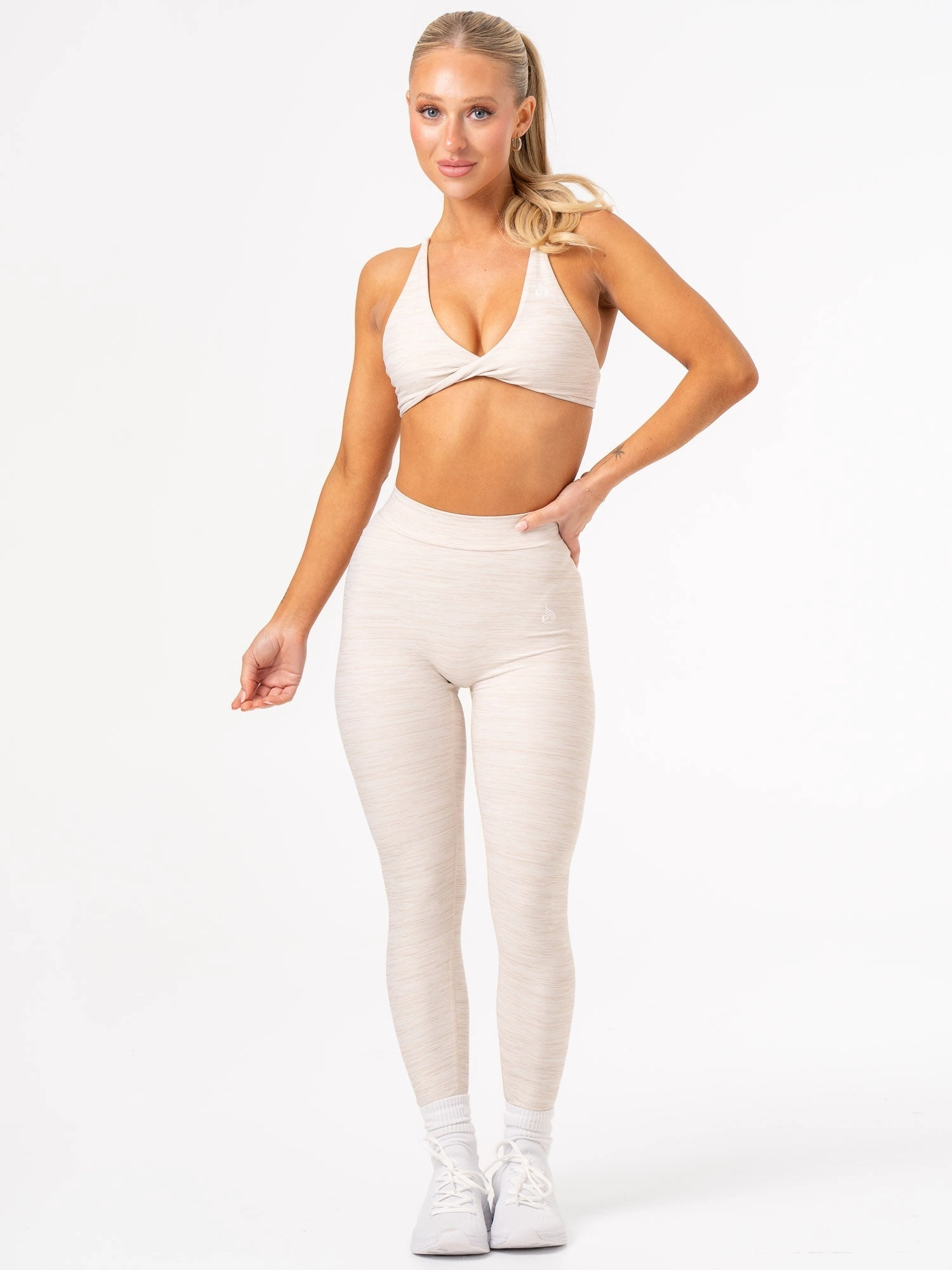 NKD Twist Sports Bra - Oat Marl