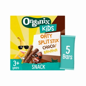 Organix Kids Choco Banana Oaty Split Stix Bars 3  years 115g (5x23g)