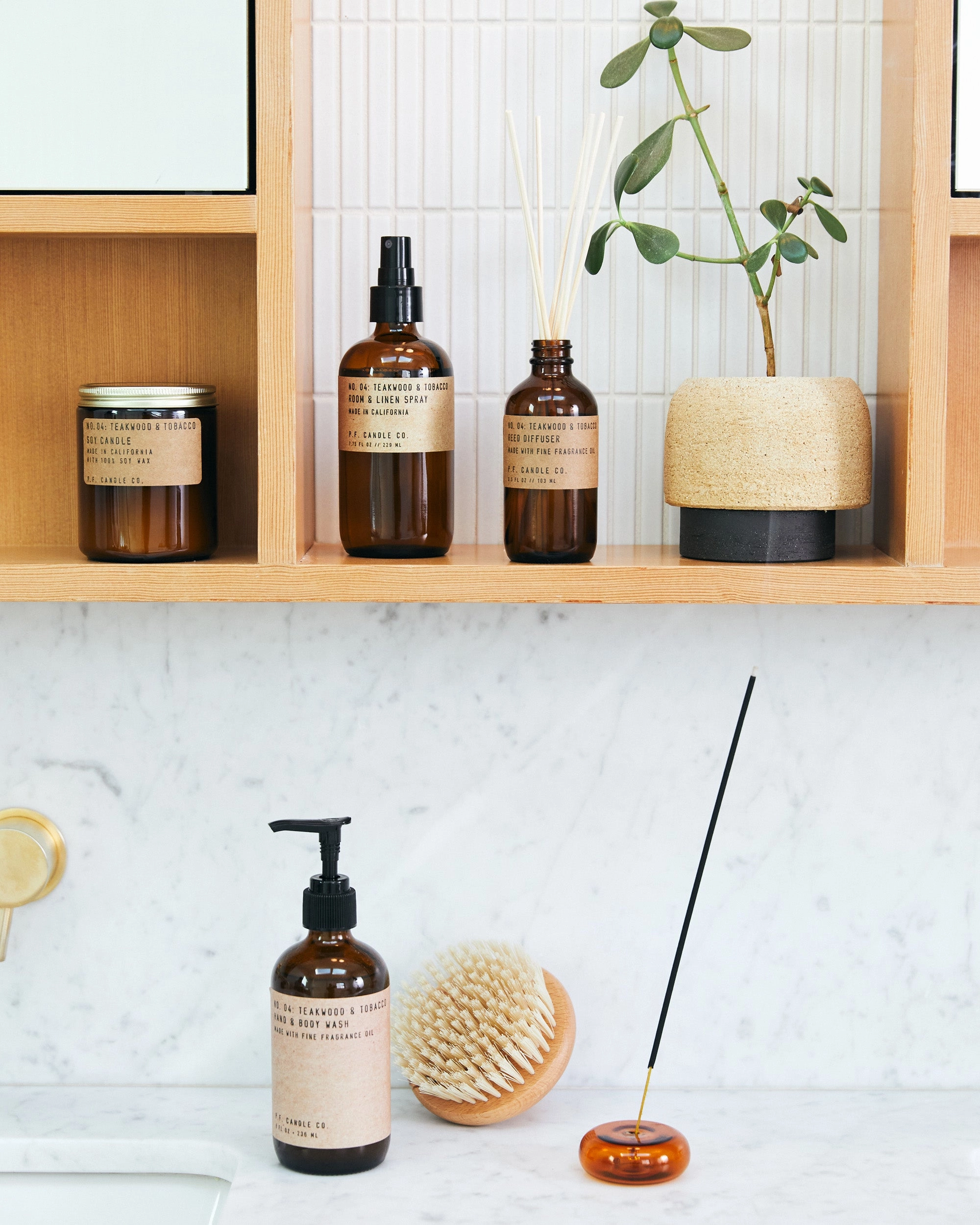 P.F. Candle Co. Reed Diffuser - Teakwood & Tobacco