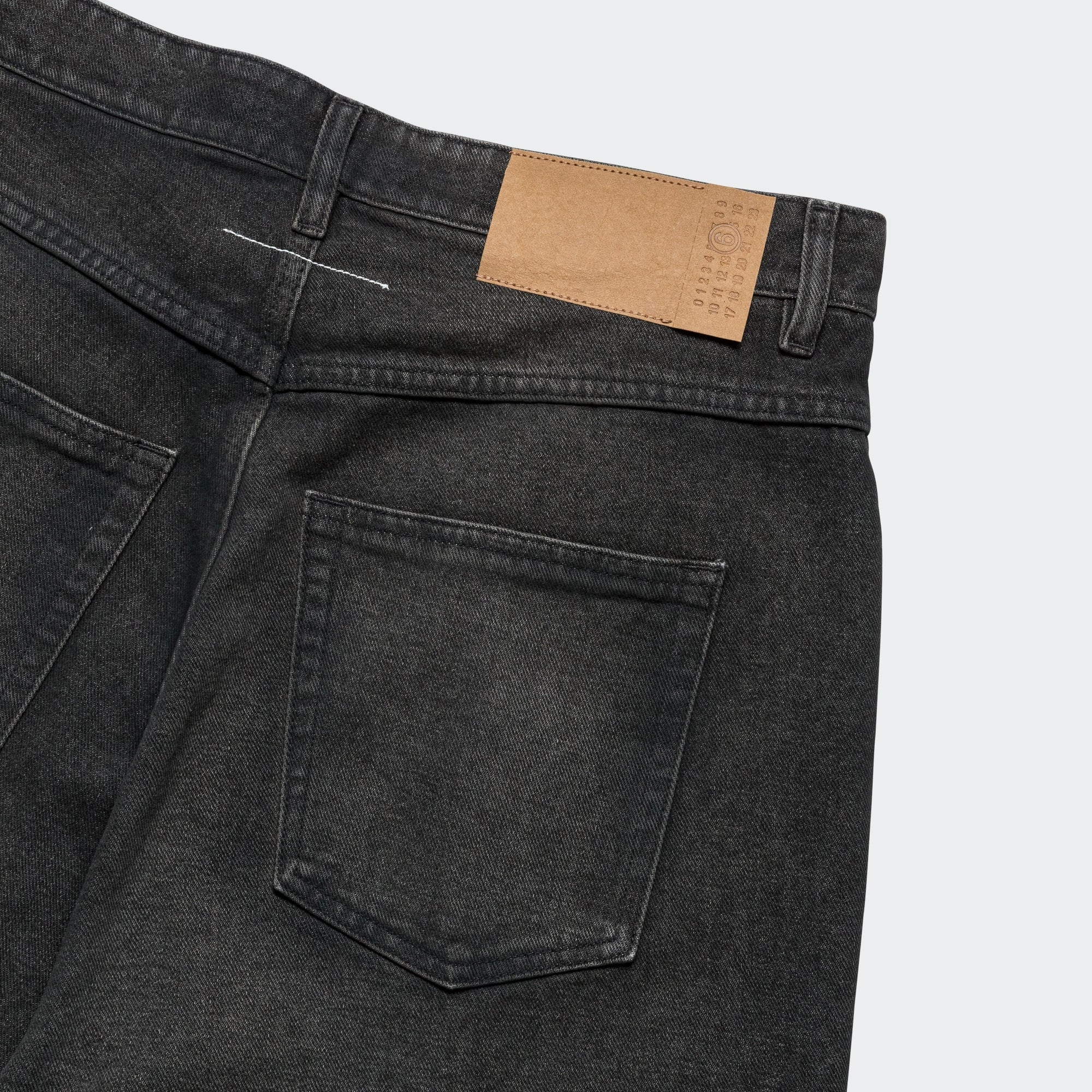 Panelled Denim Shorts - Wolf Grey