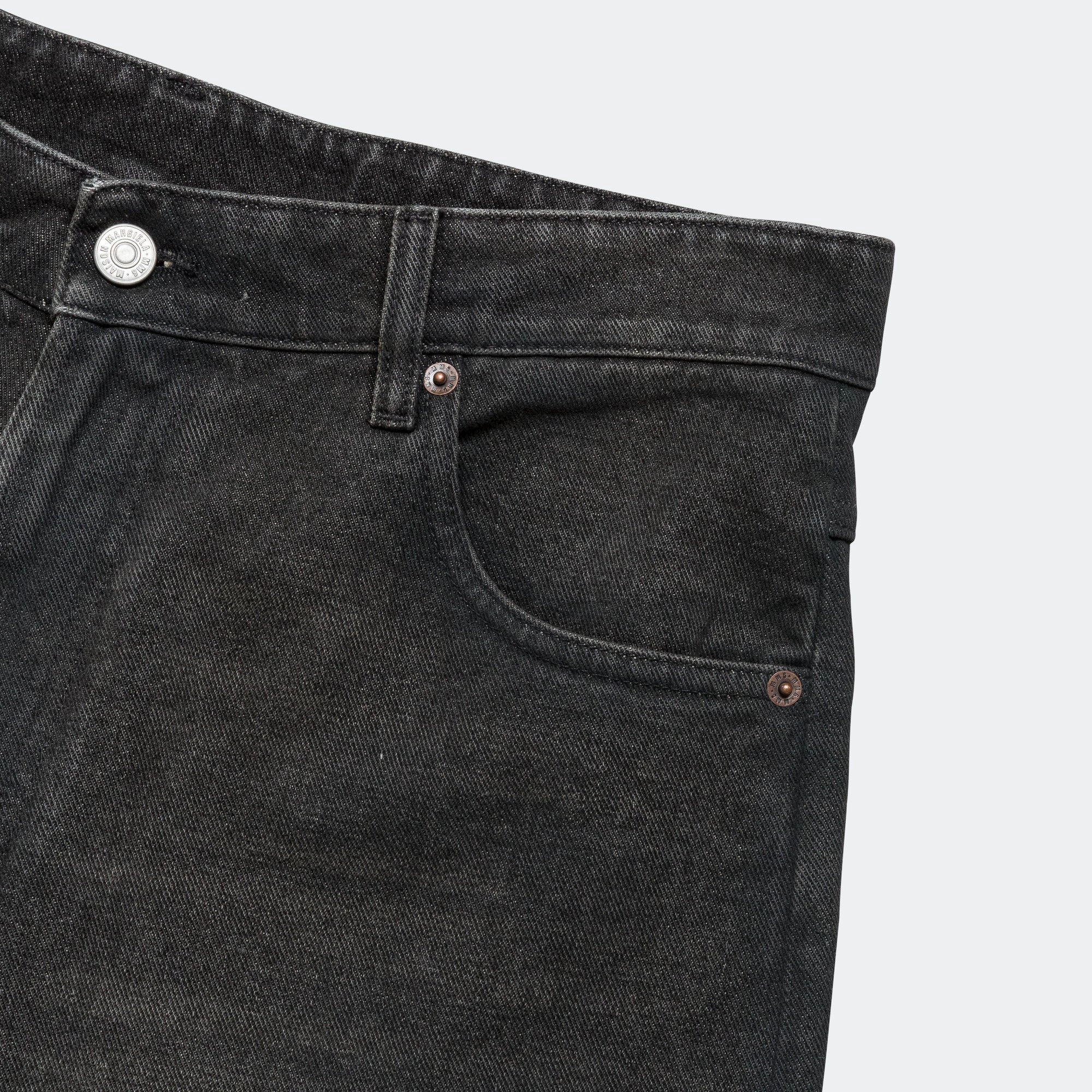 Panelled Denim Shorts - Wolf Grey