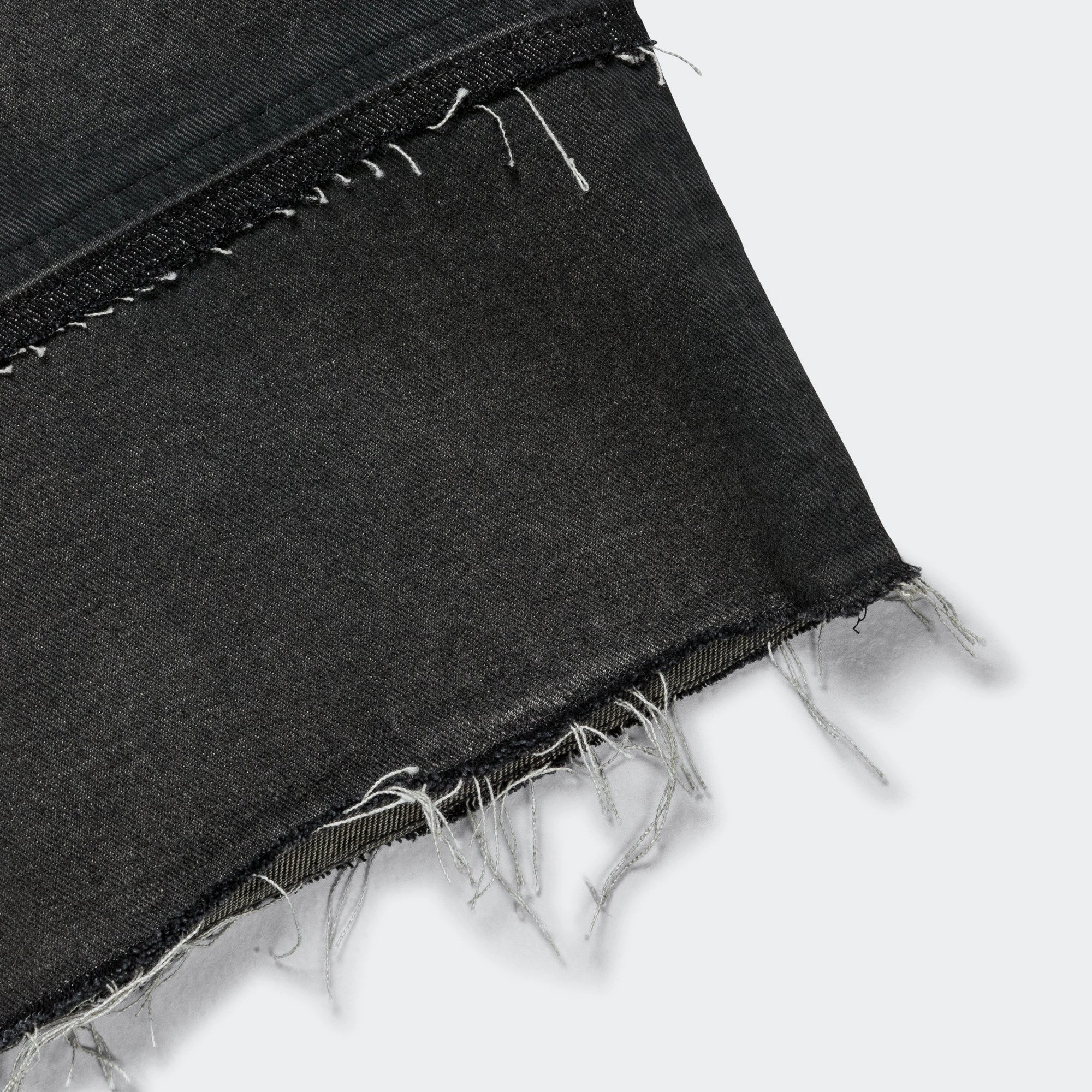 Panelled Denim Shorts - Wolf Grey
