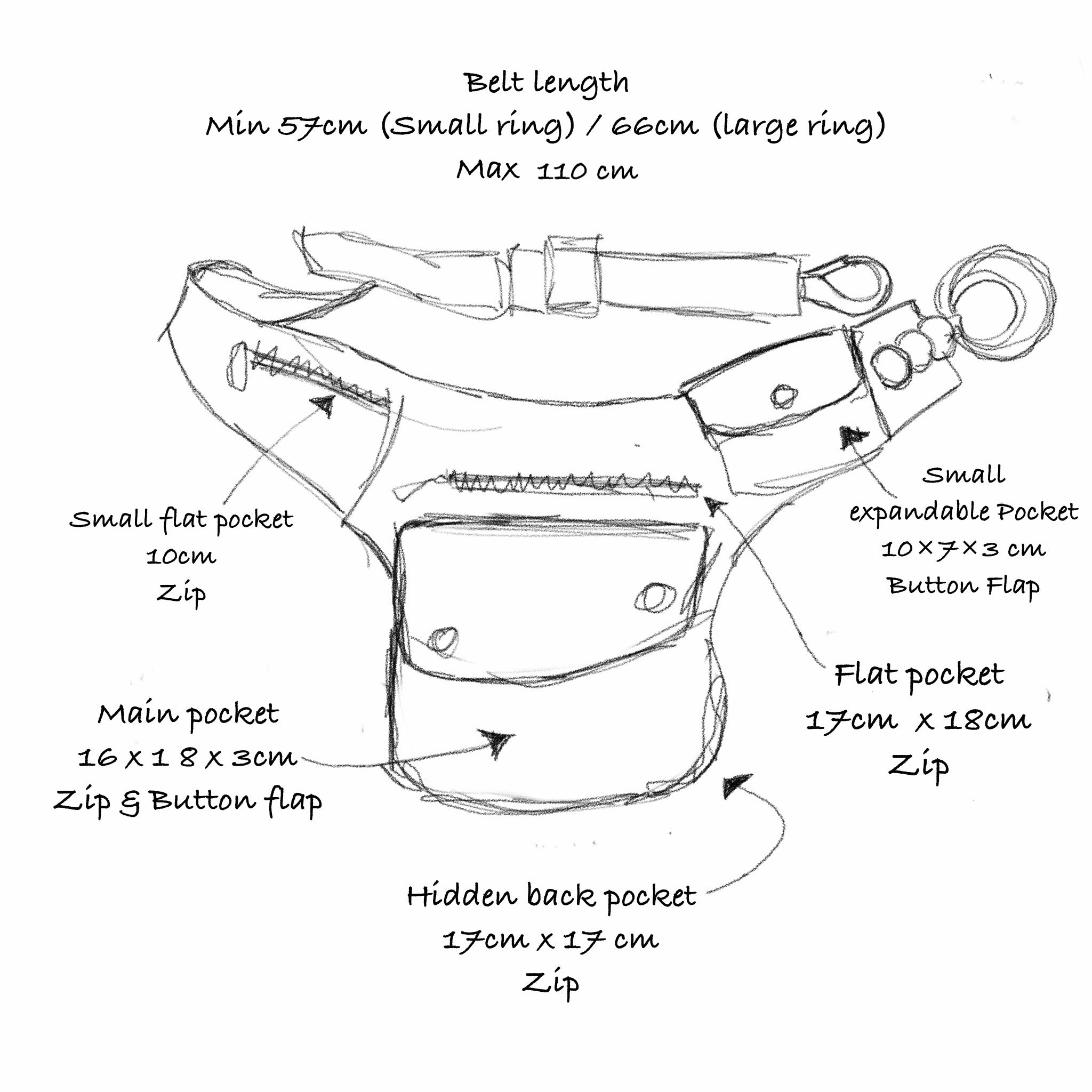 Piñatex Vegan Leather Hip Bag - Chestnut Brown
