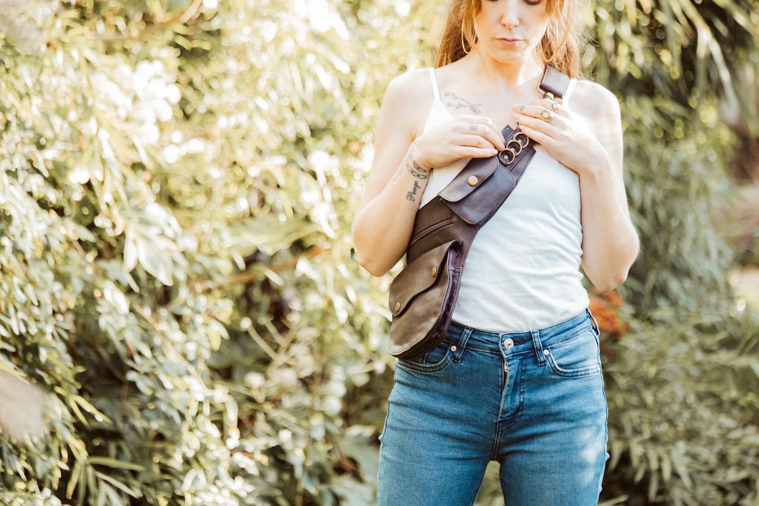 Piñatex Vegan Leather Hip Bag - Chestnut Brown