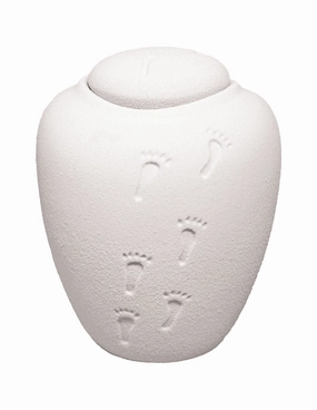 Quartz White - Oceane Sand & Gelatin Biodegradable Cremation Urn