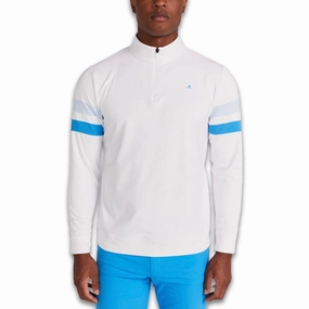Redvanly Wilson 1/4 Zip Golf Pullover Bright White - SS24 Men