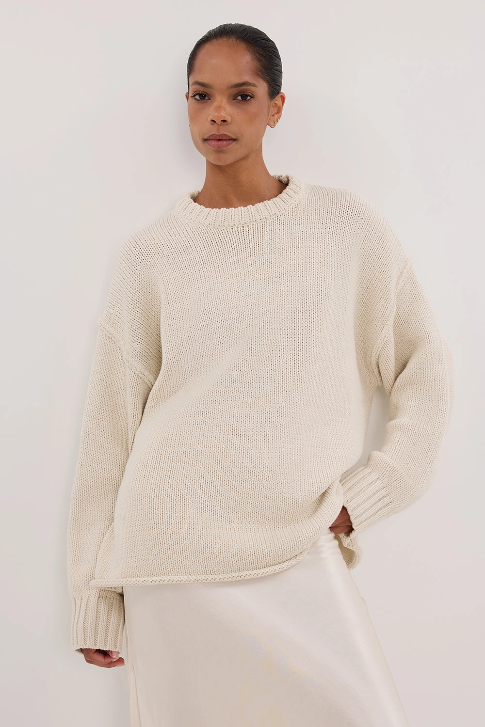 ROY PLASTER LONGLINE KNIT JUMPER