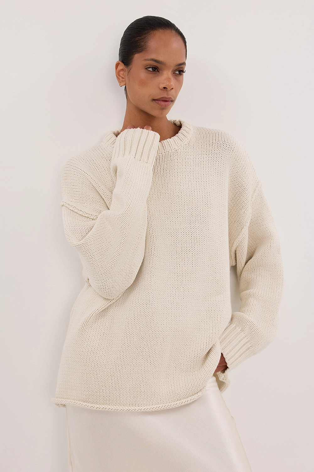 ROY PLASTER LONGLINE KNIT JUMPER
