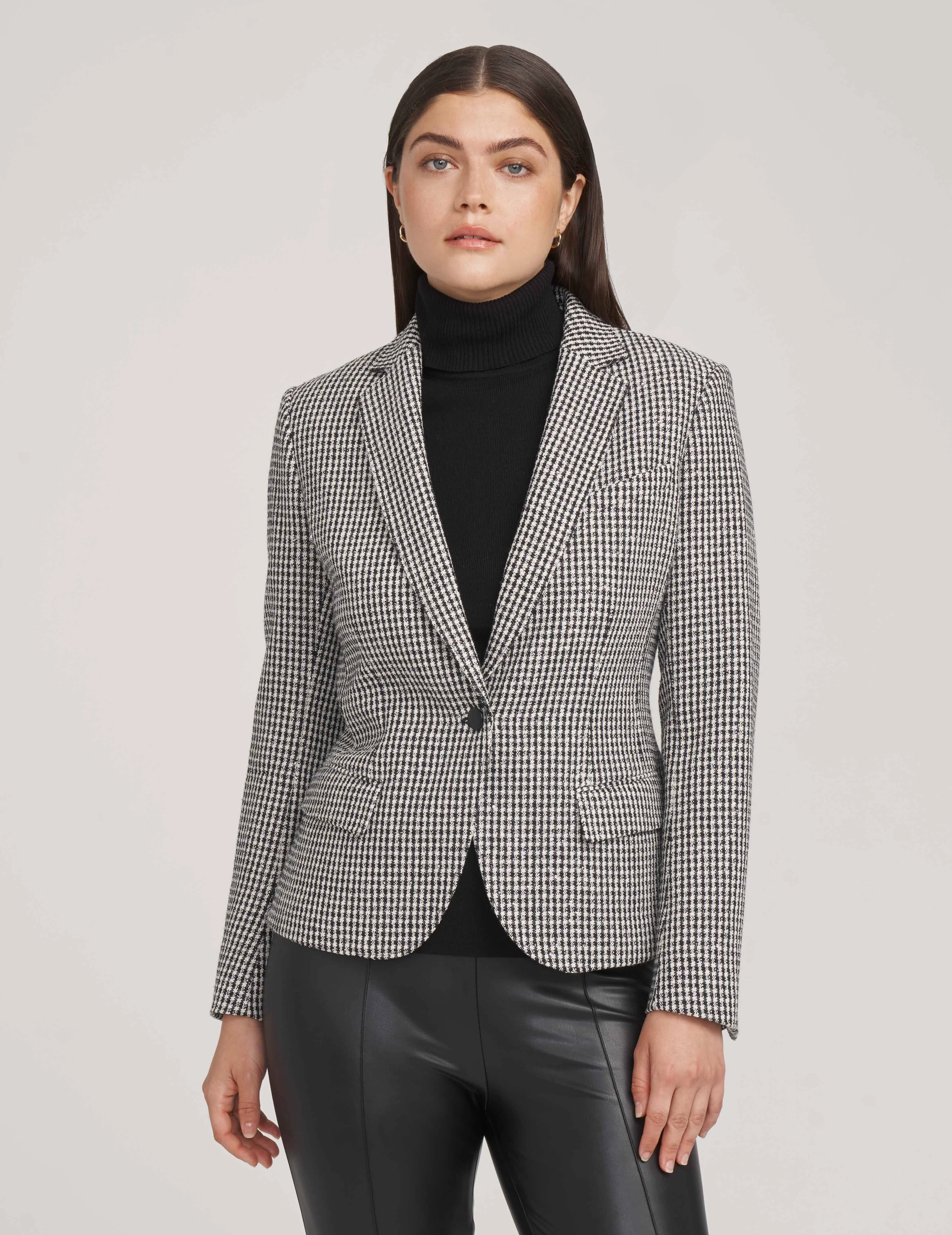 Sequin One Button Notch Collar Blazer- Sale