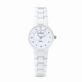 SKAGEN 572SSXWC Quartz White Dial and White Ceramic Women's Watch