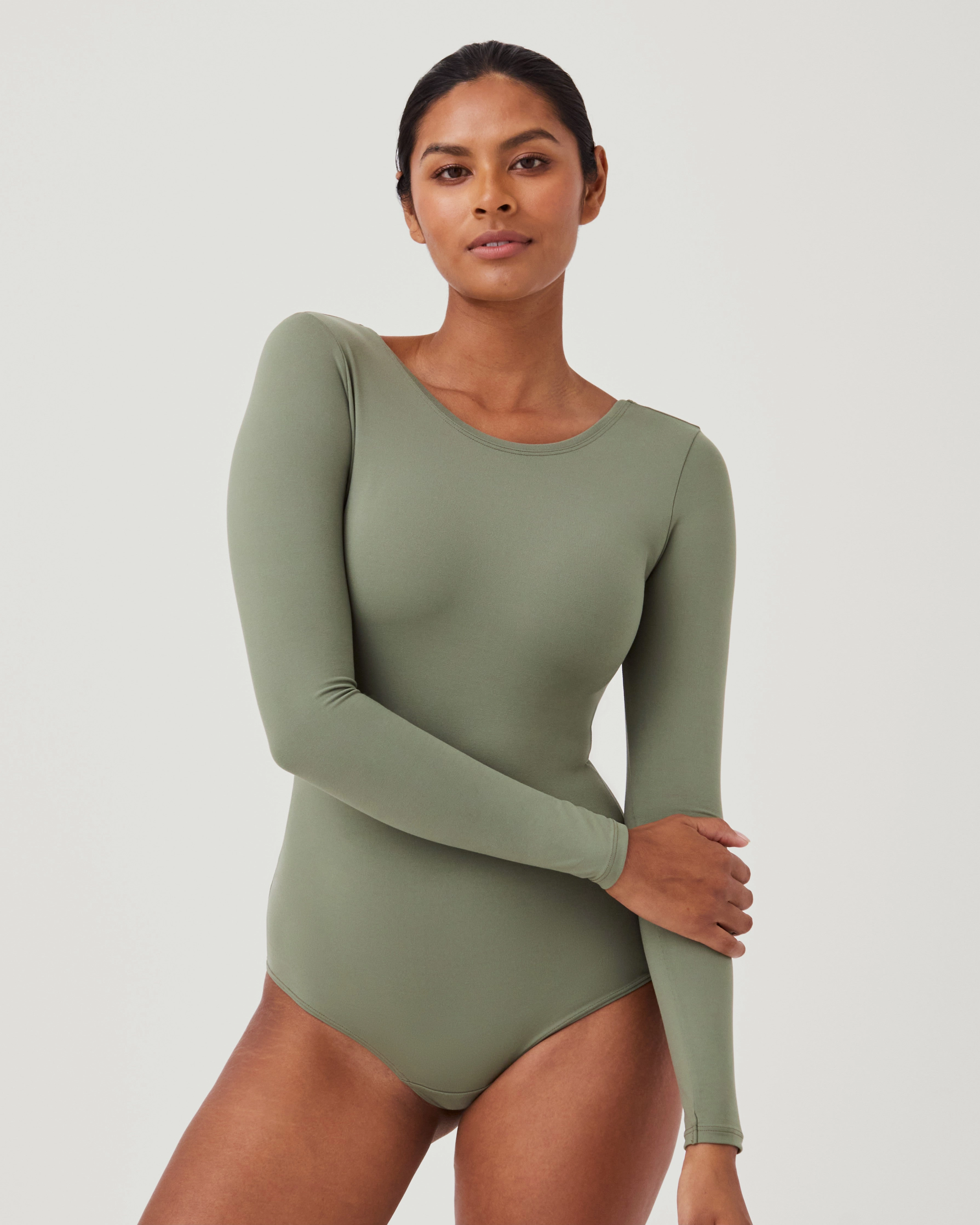 SPANX® Suit Yourself Long Sleeve Scoop Neck Bodysuit