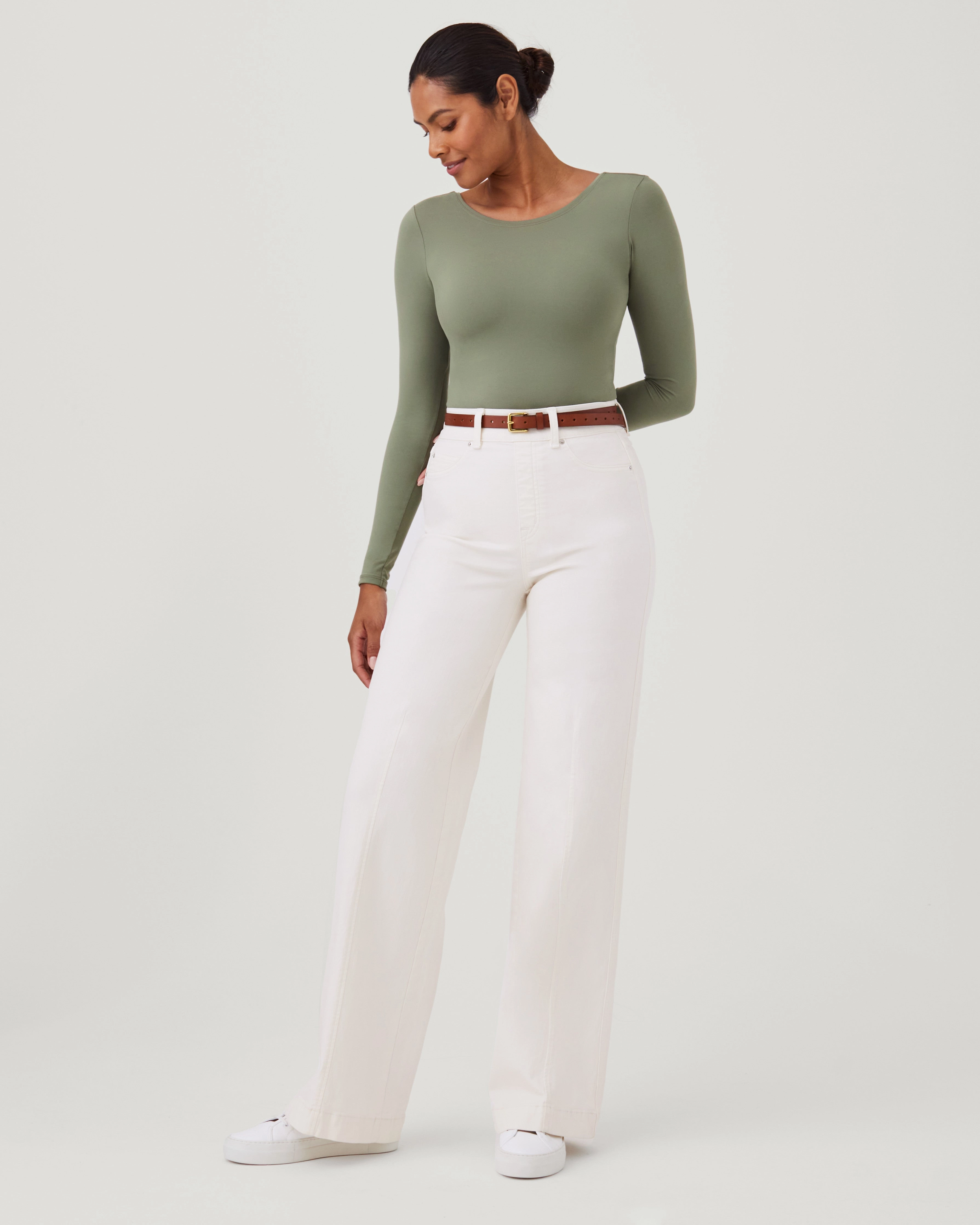 SPANX® Suit Yourself Long Sleeve Scoop Neck Bodysuit
