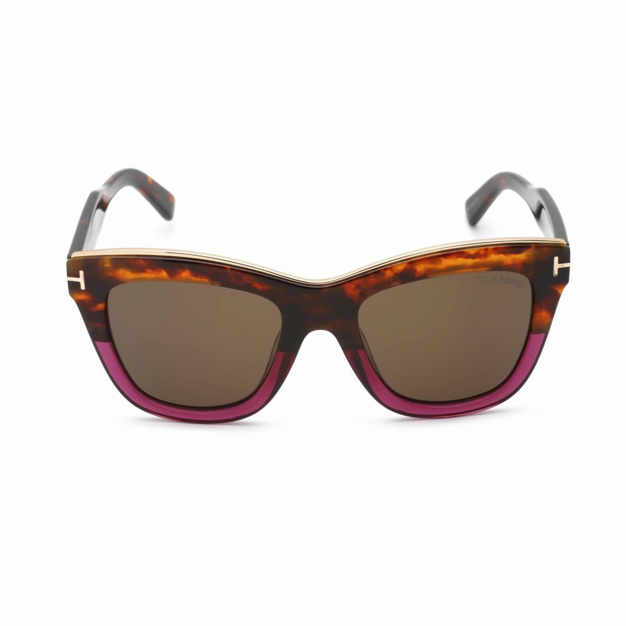 Tom Ford Women's Sunglasses - Full Rim Vintage Havana Plastic Cat Eye | FT0685 56E