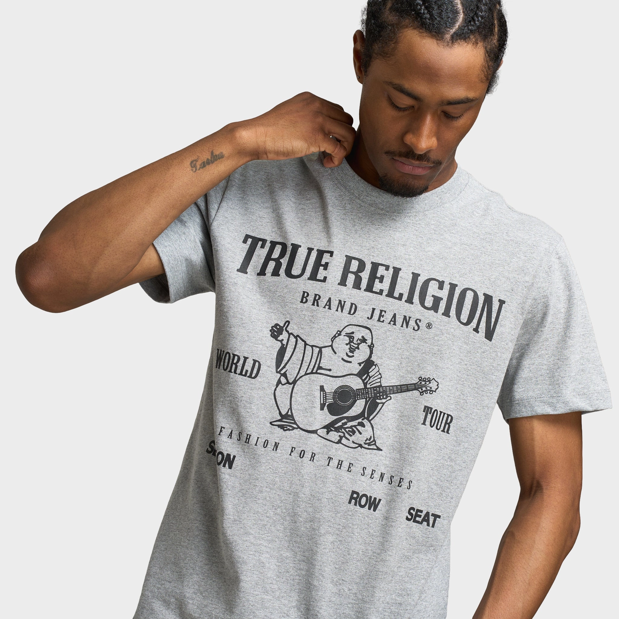 True Religion SRS Graphic Tee / Heather Grey