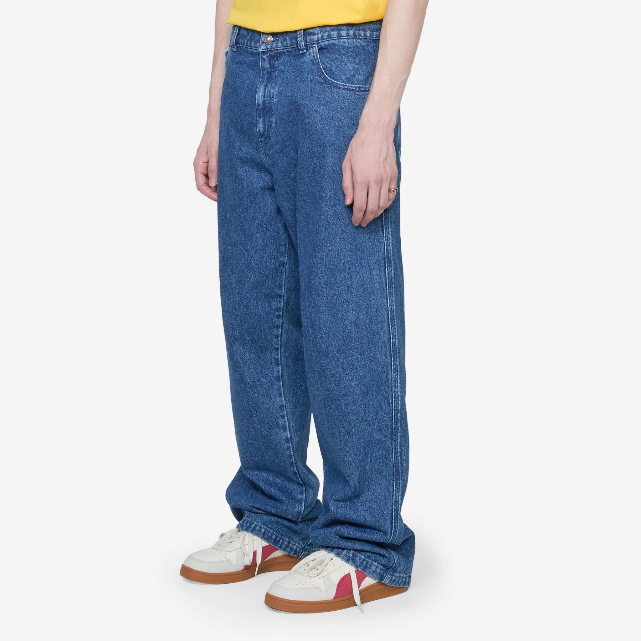 Unisex Perennial Logo Denim Pant Blue
