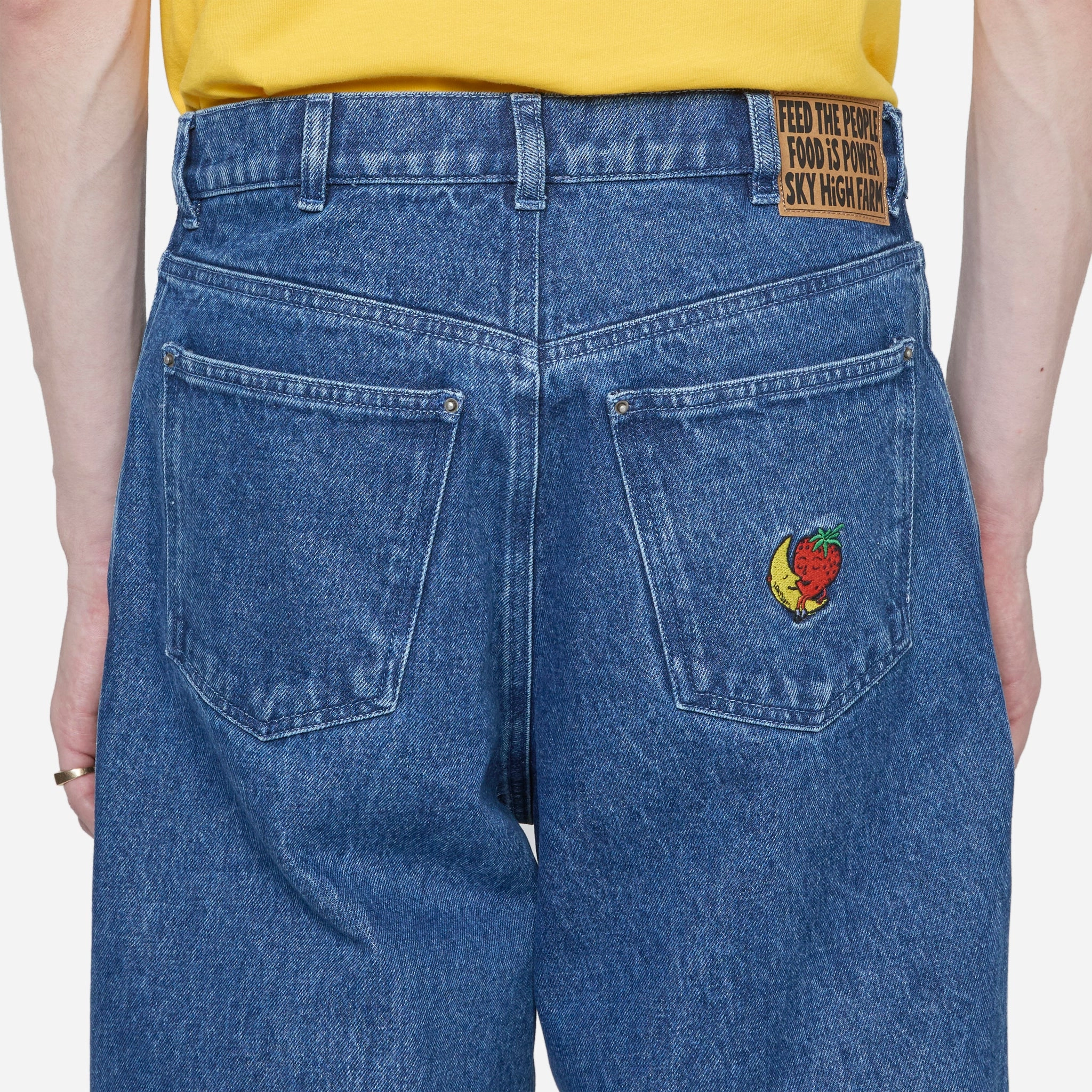 Unisex Perennial Logo Denim Pant Blue