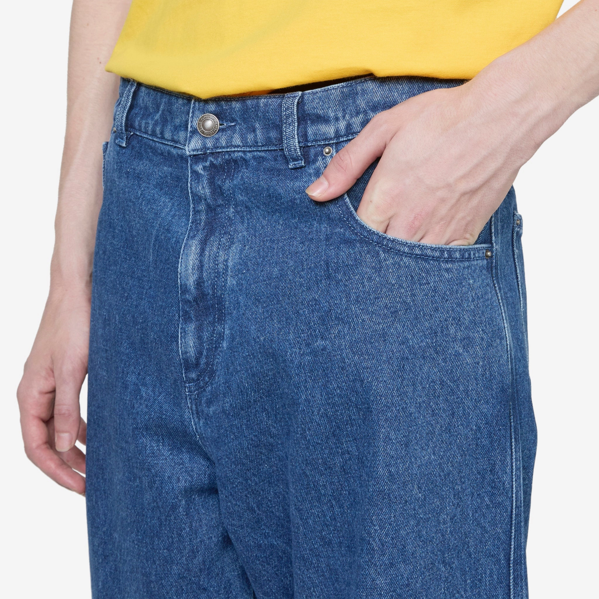 Unisex Perennial Logo Denim Pant Blue