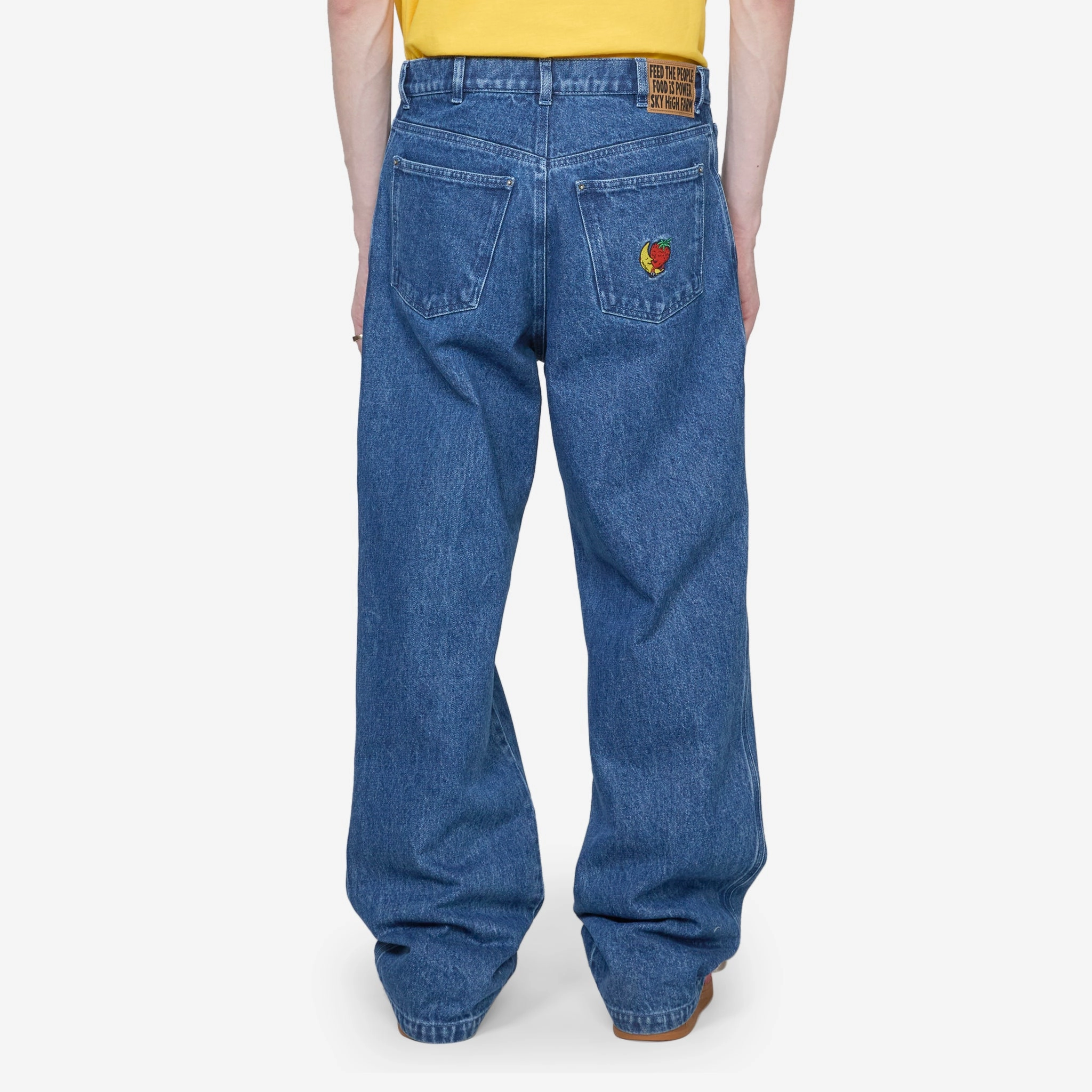 Unisex Perennial Logo Denim Pant Blue