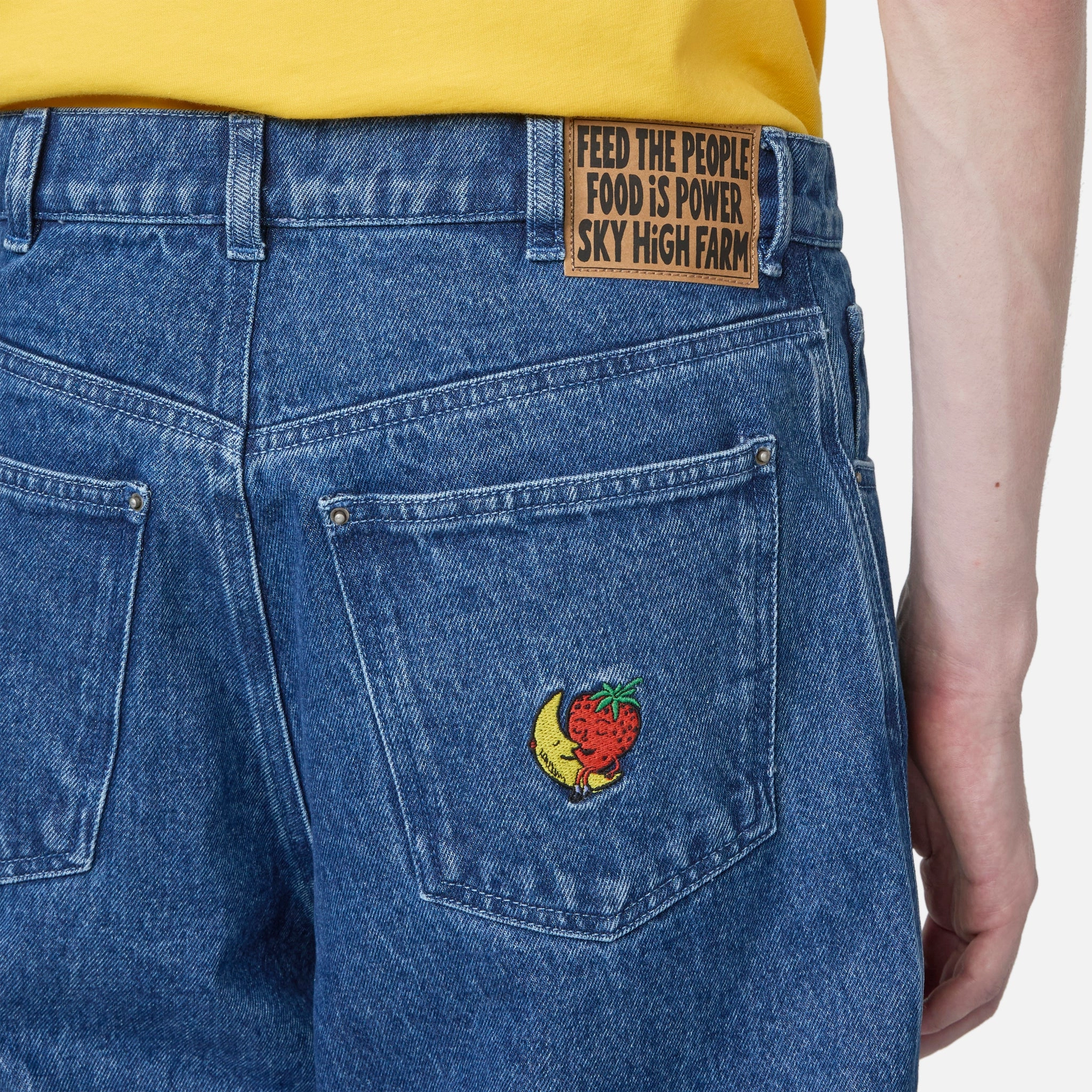 Unisex Perennial Logo Denim Pant Blue