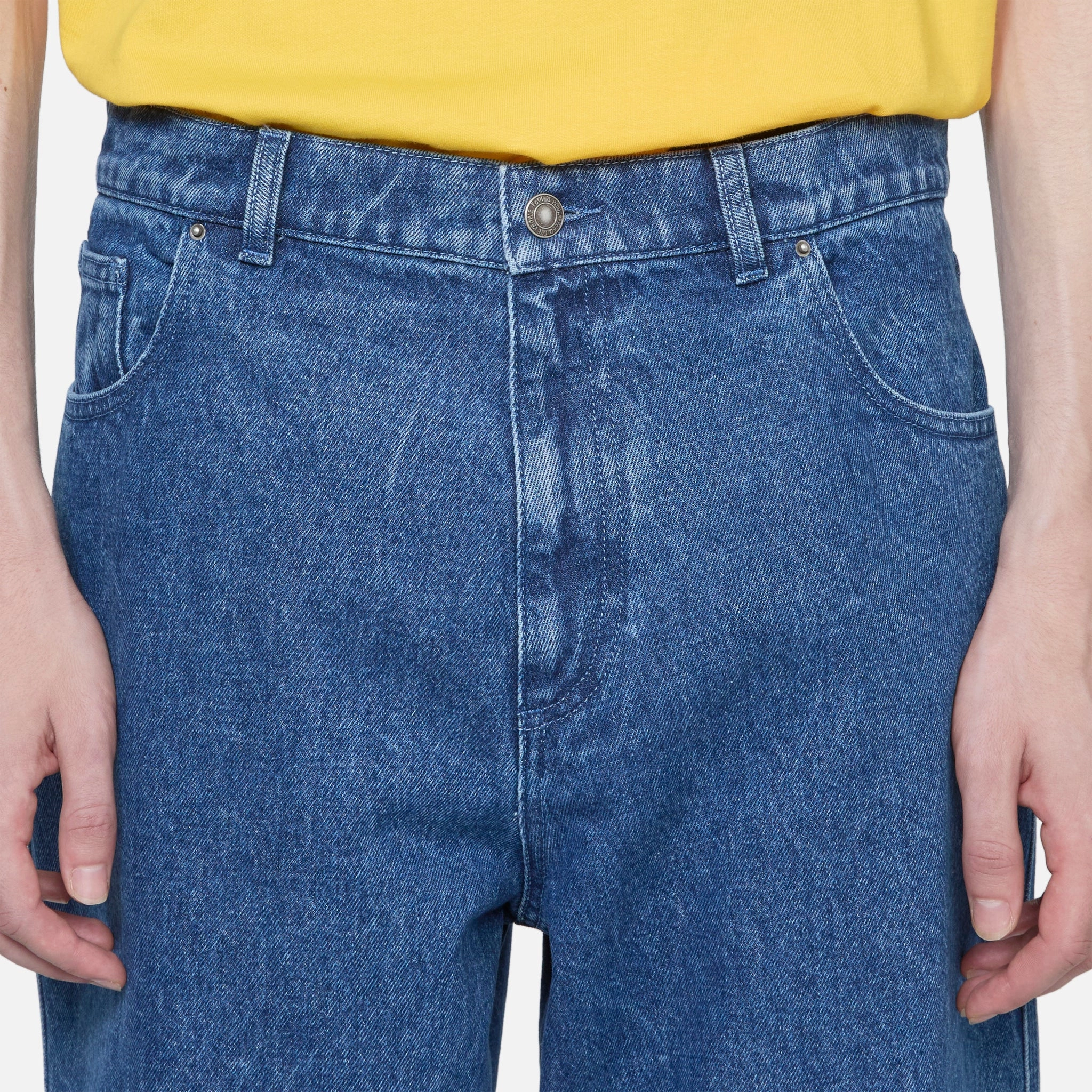 Unisex Perennial Logo Denim Pant Blue
