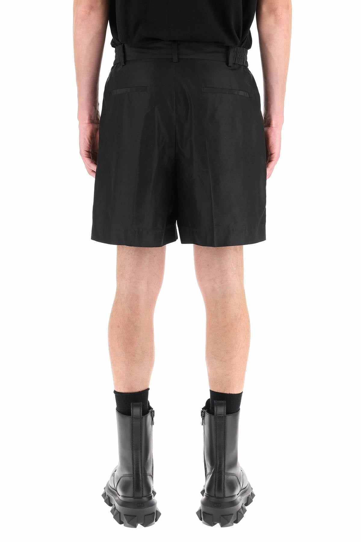 Valentino Pressed-Crease Elasticated Waist Tailored Shorts