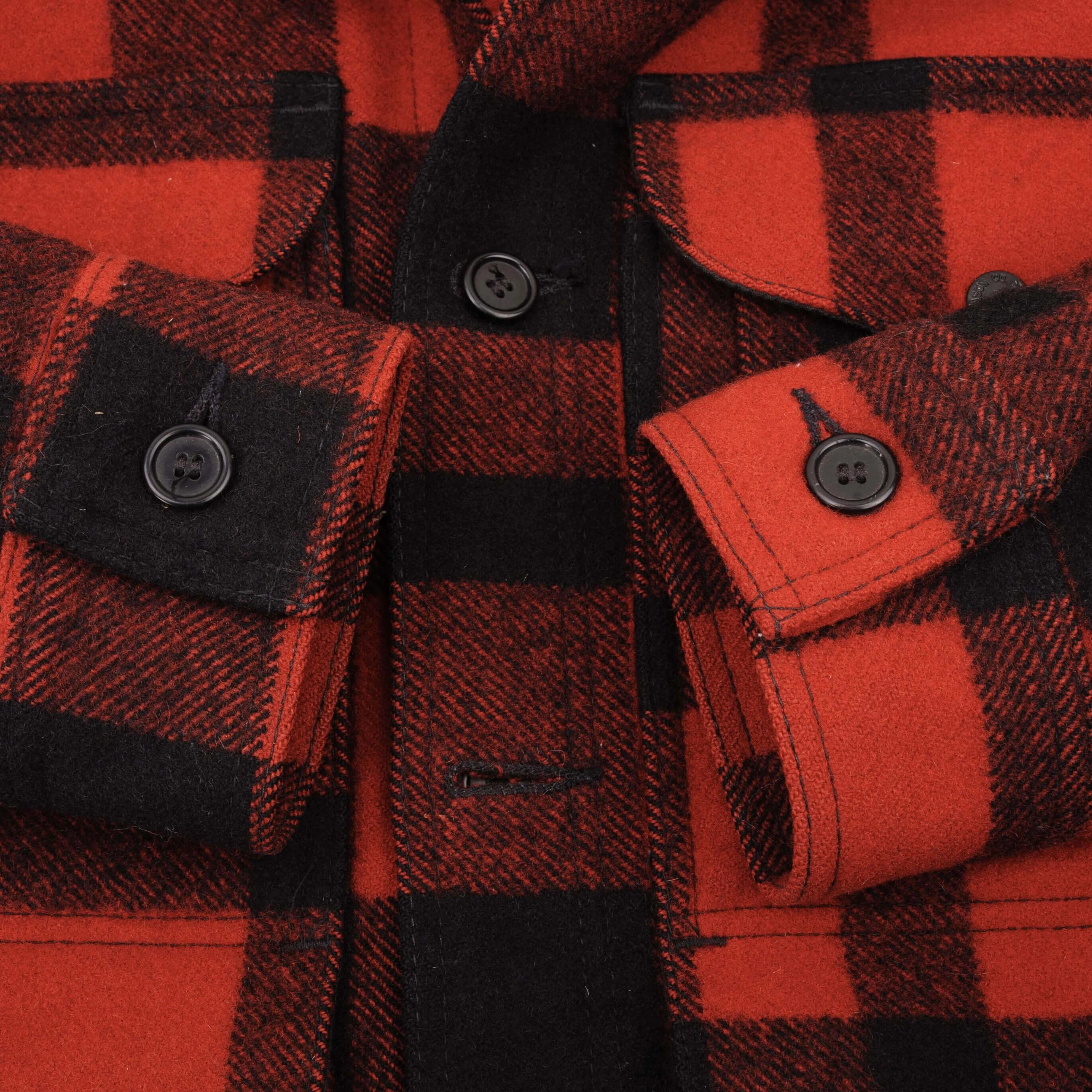 VINTAGE CC FILSON WOOL MACKINAW CRUISER PLAID STYLE 110 SZE XL 1990S MADE IN USA