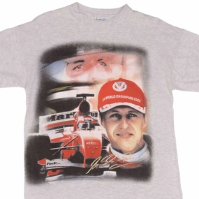 VINTAGE F1 MICHAEL SCHUMACHER FERRARI WORLD CHAMPION 2000 TEE SHIRT SIZE MEDIUM