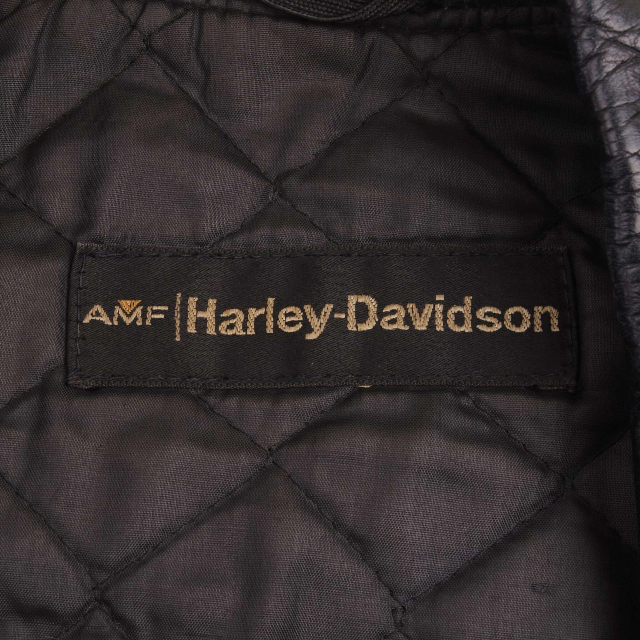 VINTAGE ORIGINAL HARLEY DAVIDSON AMF WOMEN SPORTSTER LEATHER JACKET 1960S SMALL