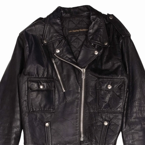 VINTAGE ORIGINAL HARLEY DAVIDSON AMF WOMEN SPORTSTER LEATHER JACKET 1960S SMALL