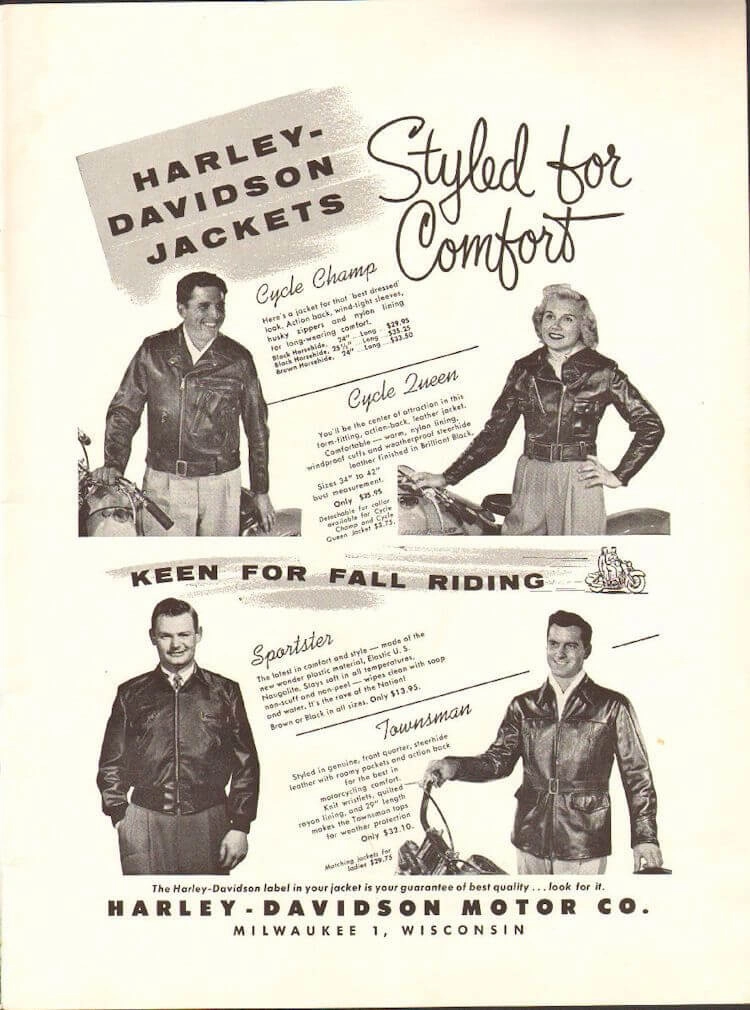 VINTAGE ORIGINAL HARLEY DAVIDSON SPORTSTER JACKET MID 1950S  LARGE MADE USA