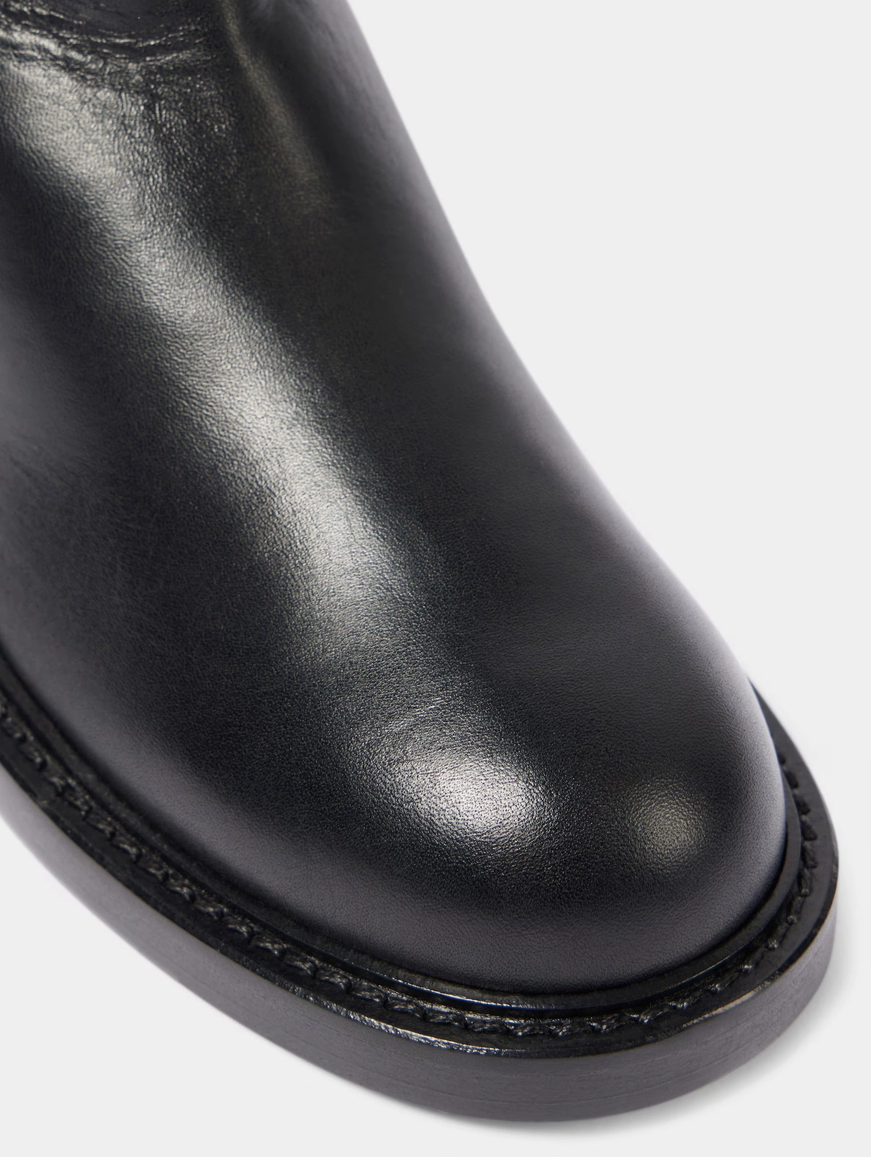 Watch Chain Mid Calf Boots in Black