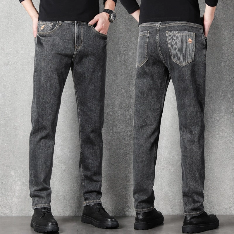 West Louis™ Stretch Slim Fit Fashion Designer Denim Jeans