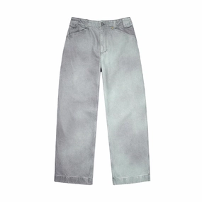 Wide Leg Denim Jeans 'Patina Green'