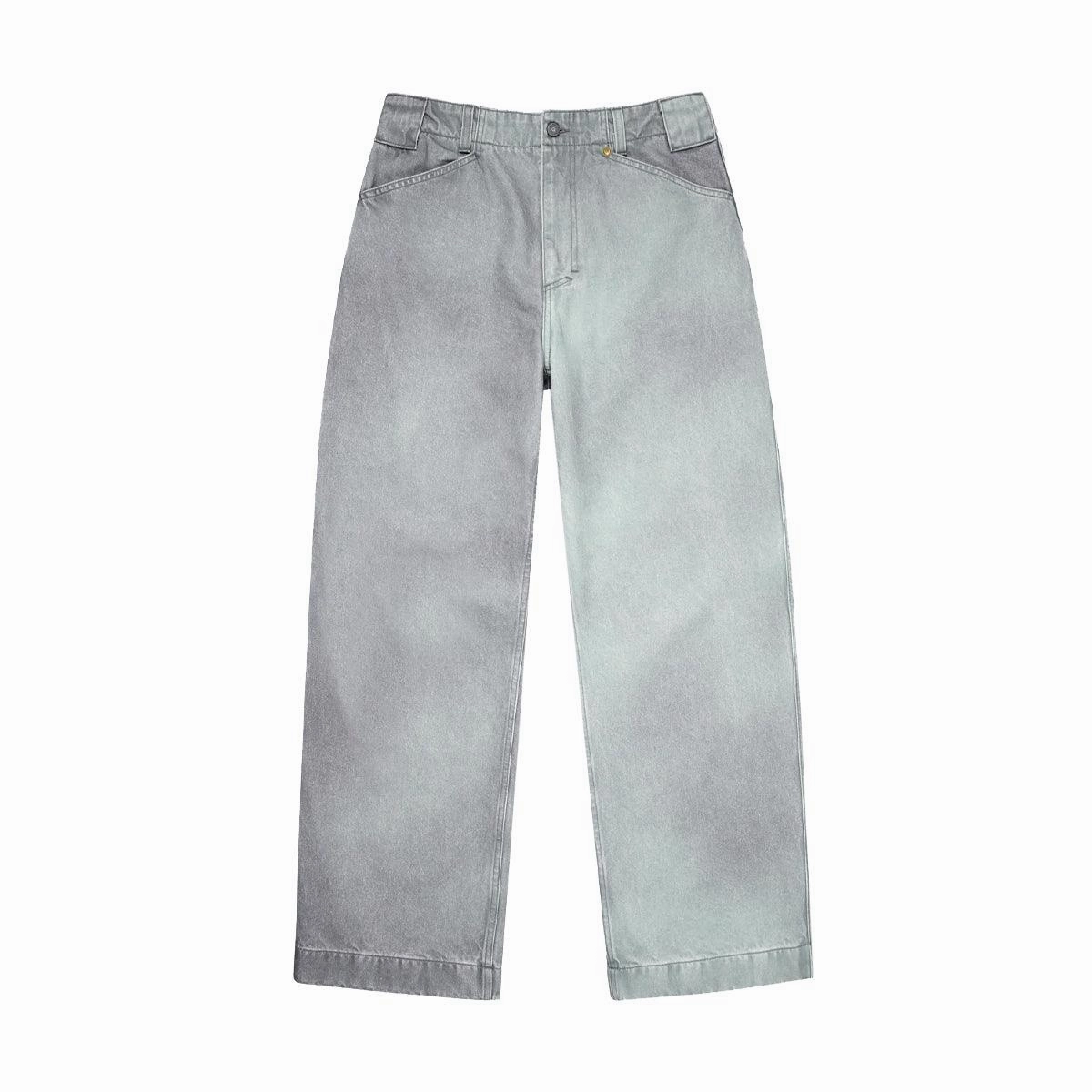 Wide Leg Denim Jeans 'Patina Green'